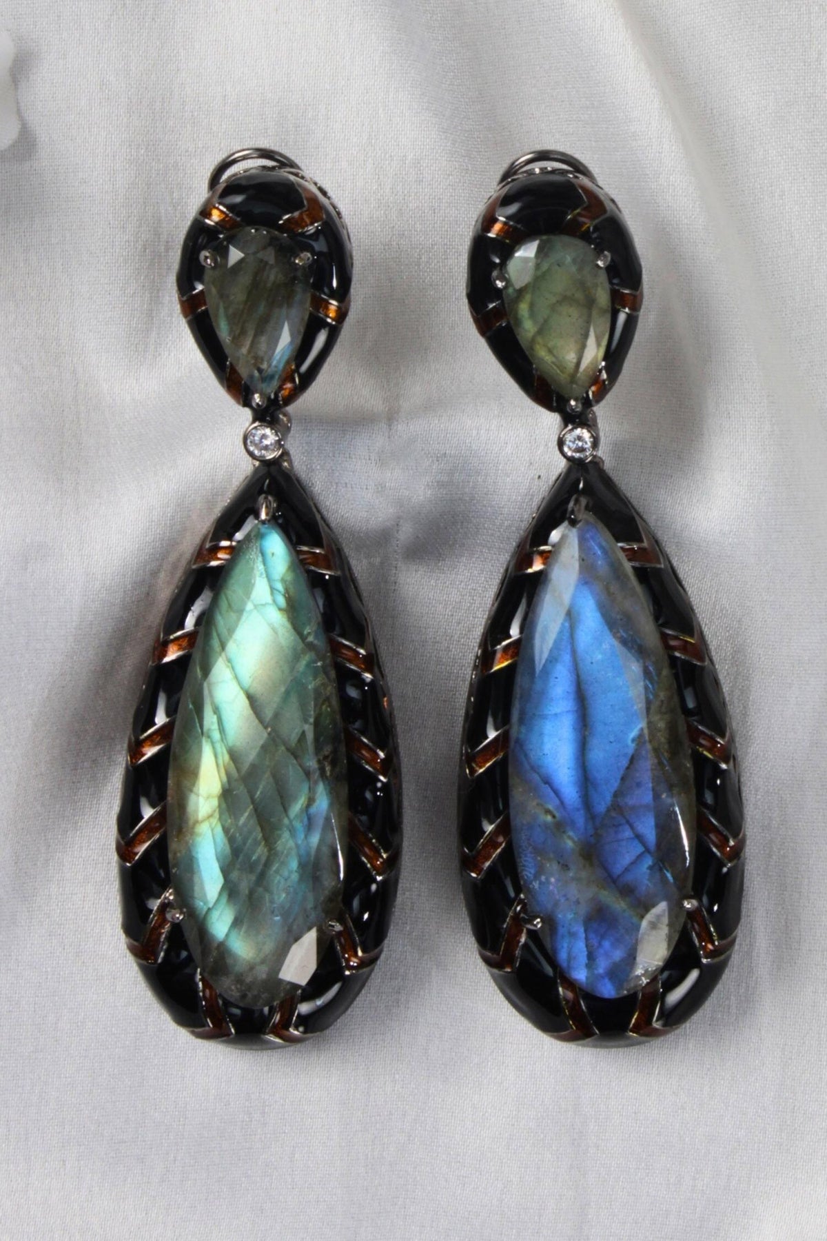 Embellished Tear Drop Dangler Earrings