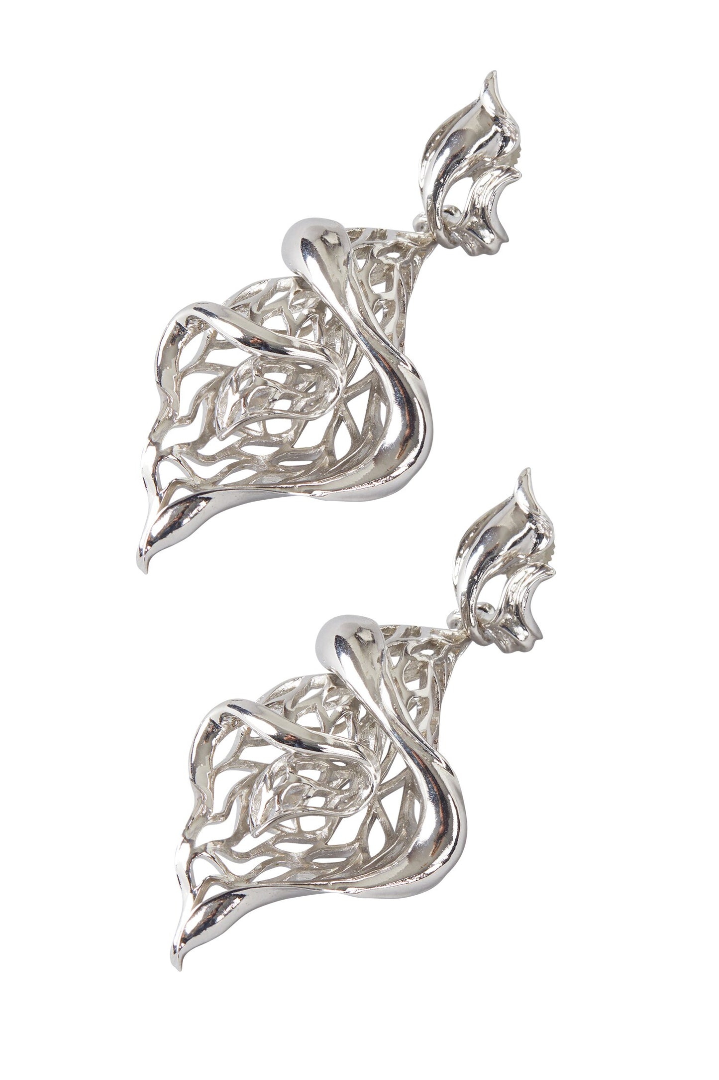 Web Spiral Pattern Earrings