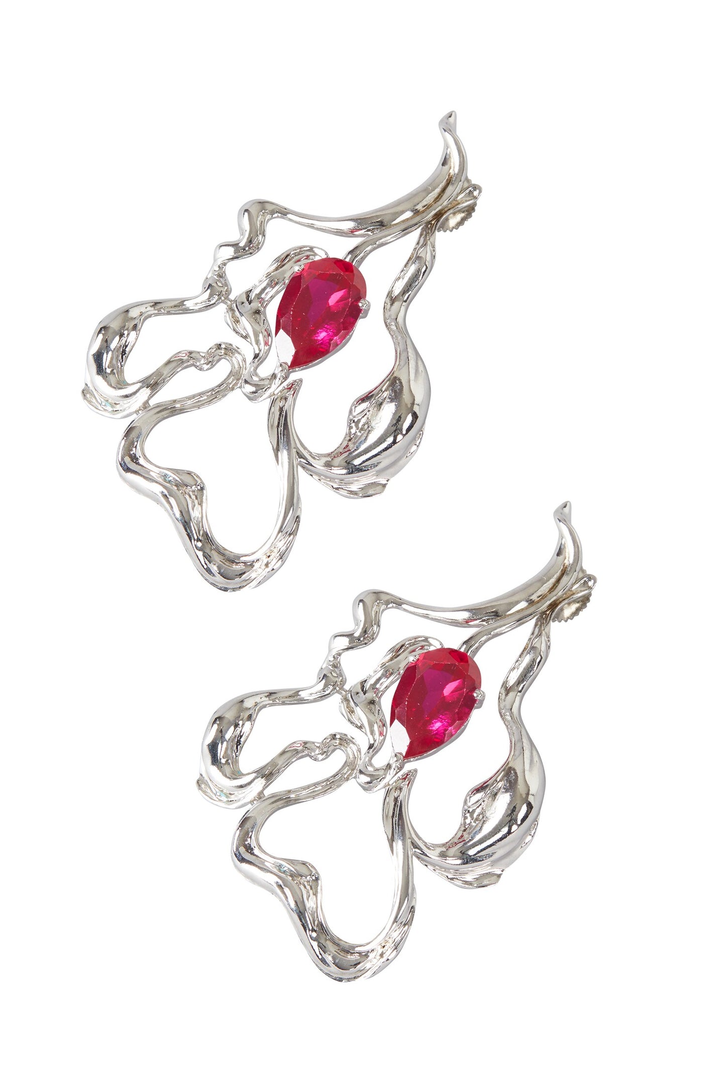 Abstract Flower Pattern Earrings