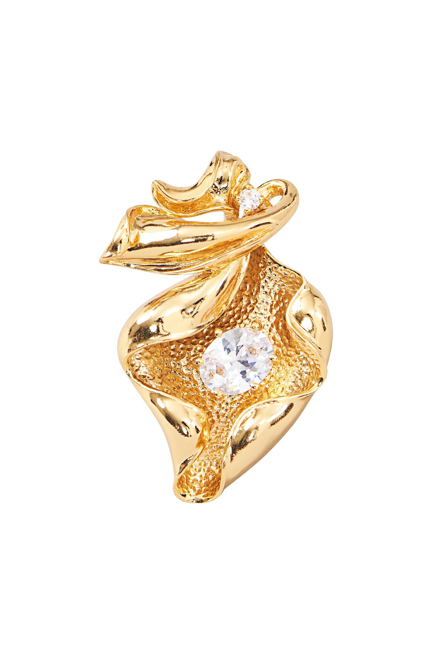 Carved Shell Pattern Ring