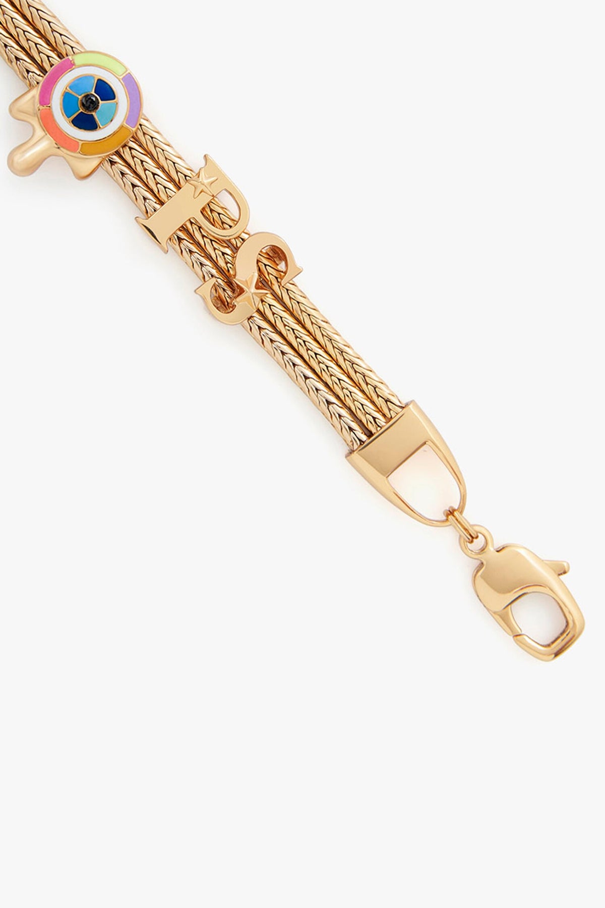 Love Links Evil Eye Enamelled Braided Bracelet