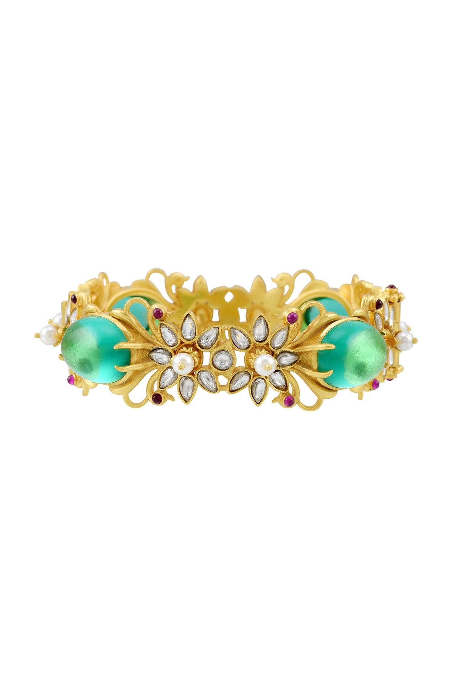 Ruhi Embellished Peacock Kada