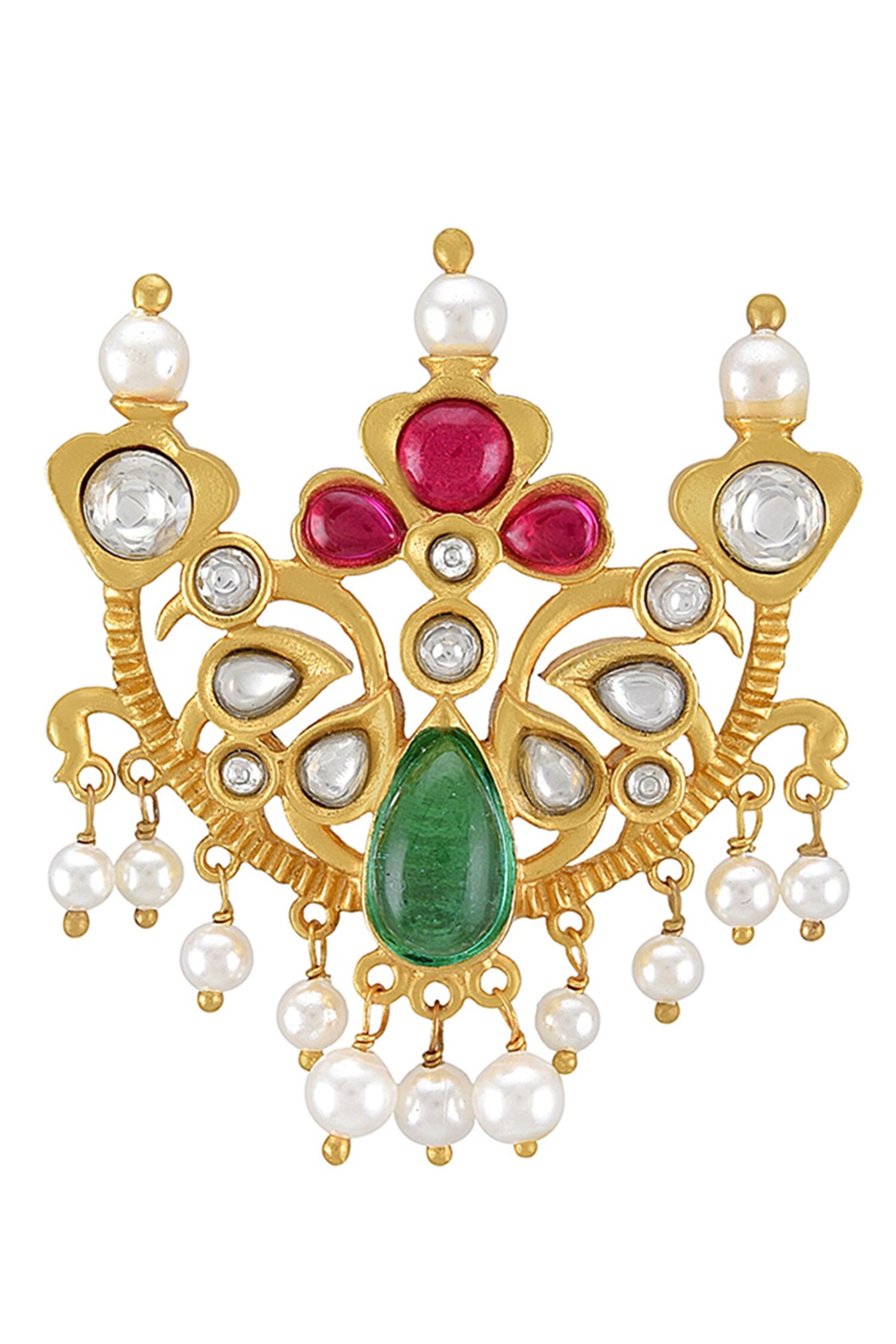 Nirvi Embellished Peacock Stud Earrings