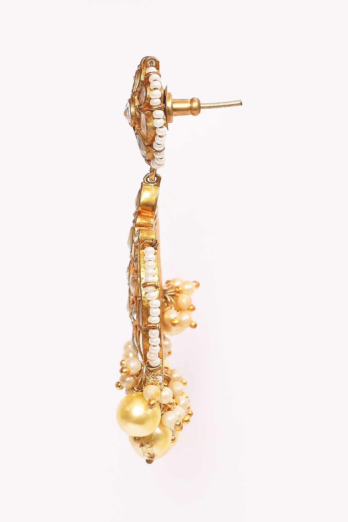 Kundan Embellished Cutwork Chandbalis