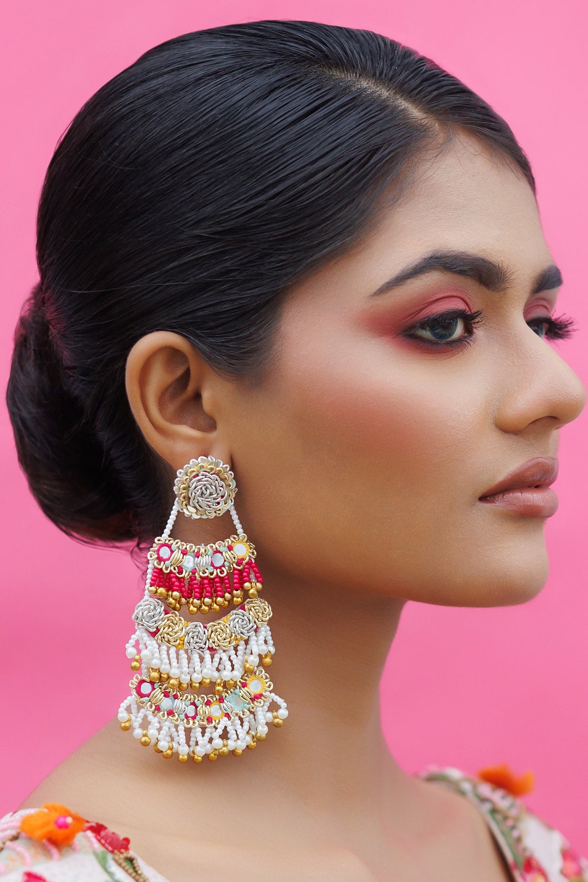 Rohini Layered Embroidered Earrings