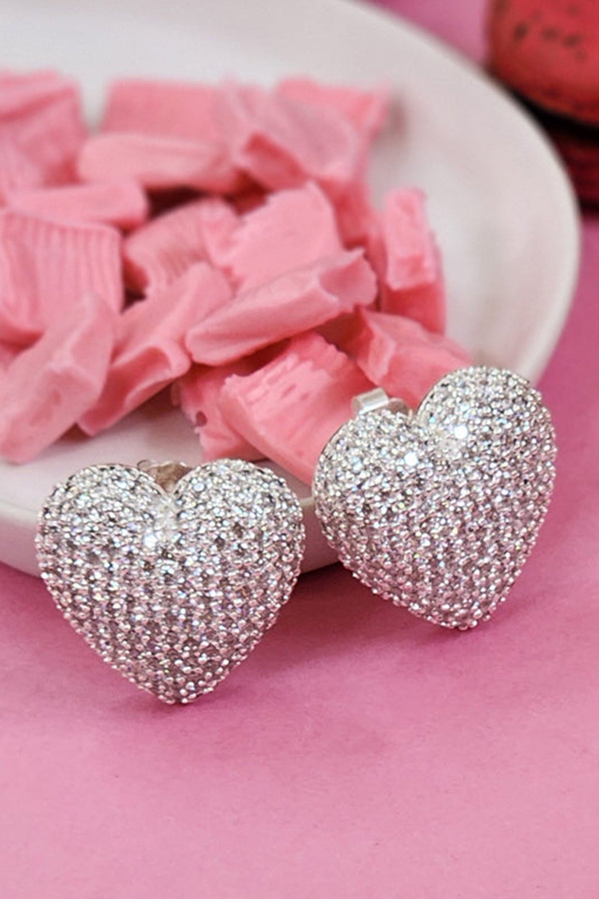 Diamond Mini Heart Studs