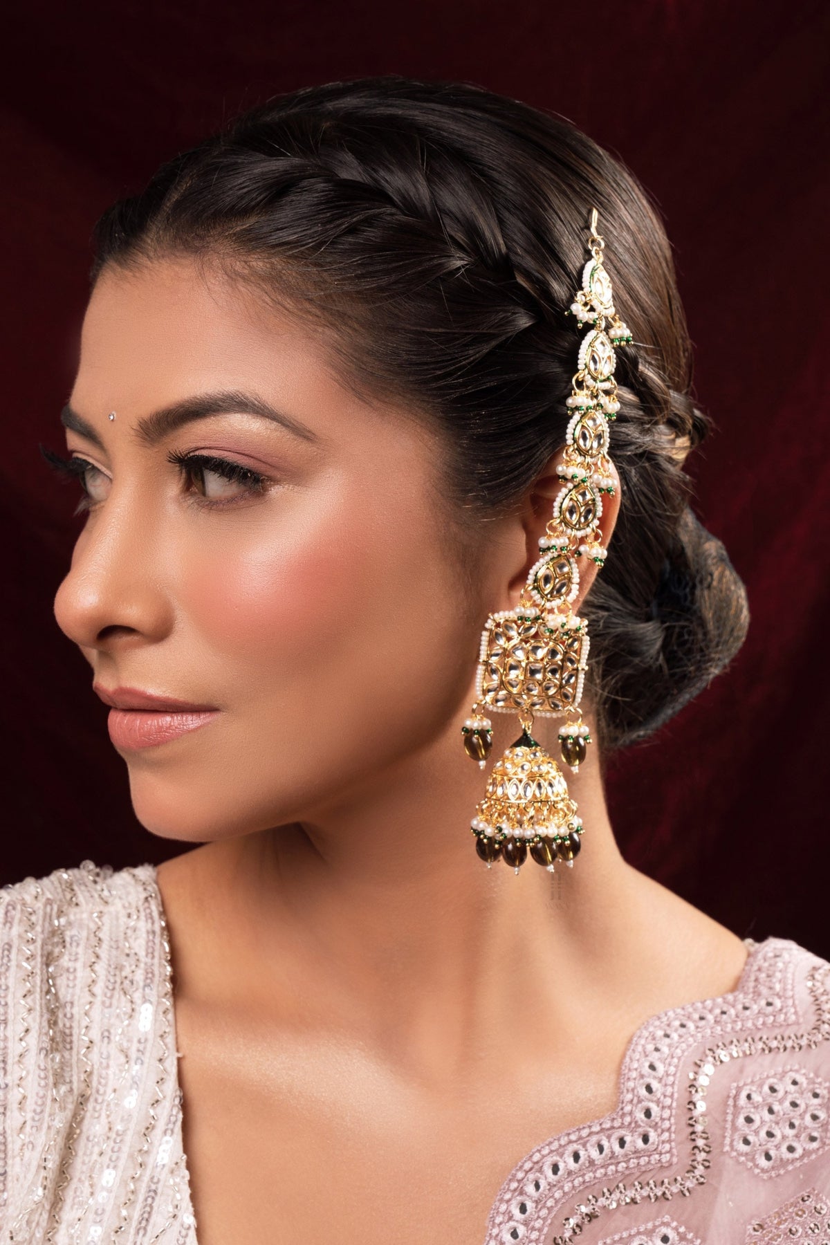 Aditi Moissanite Polki Embellished Earrings