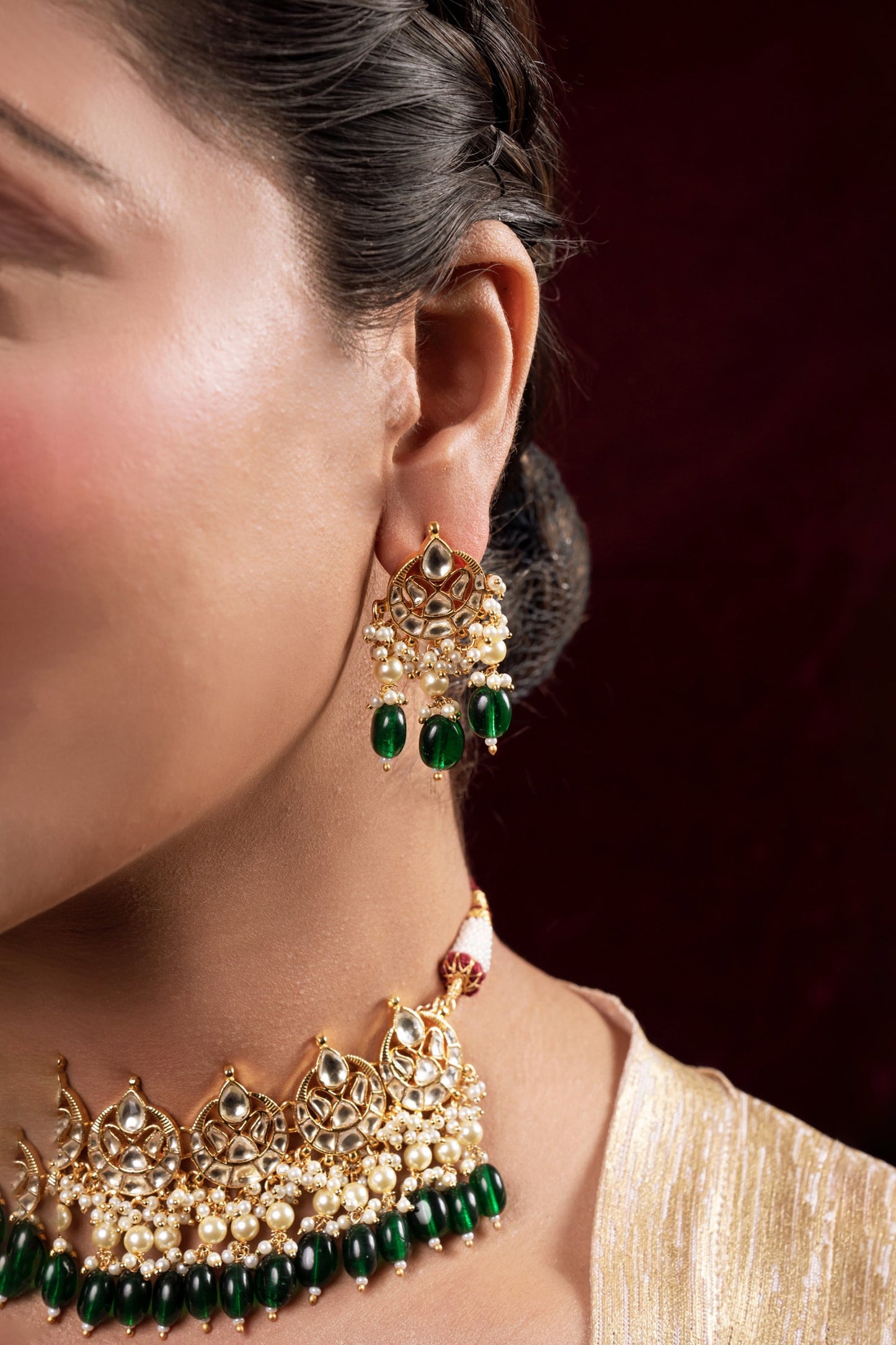 Priya Kundan Embellished Choker Set
