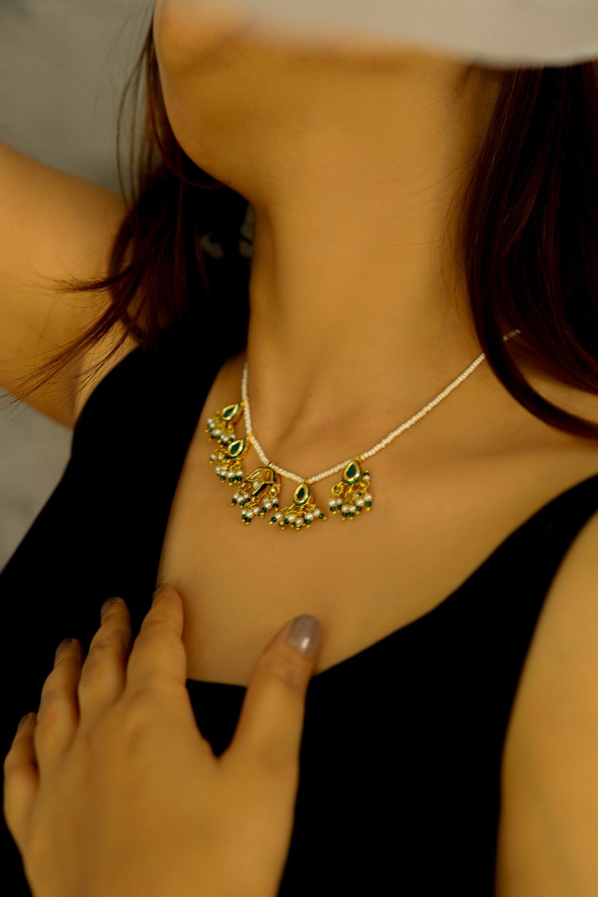 Padma Kundan & Pearl Necklace
