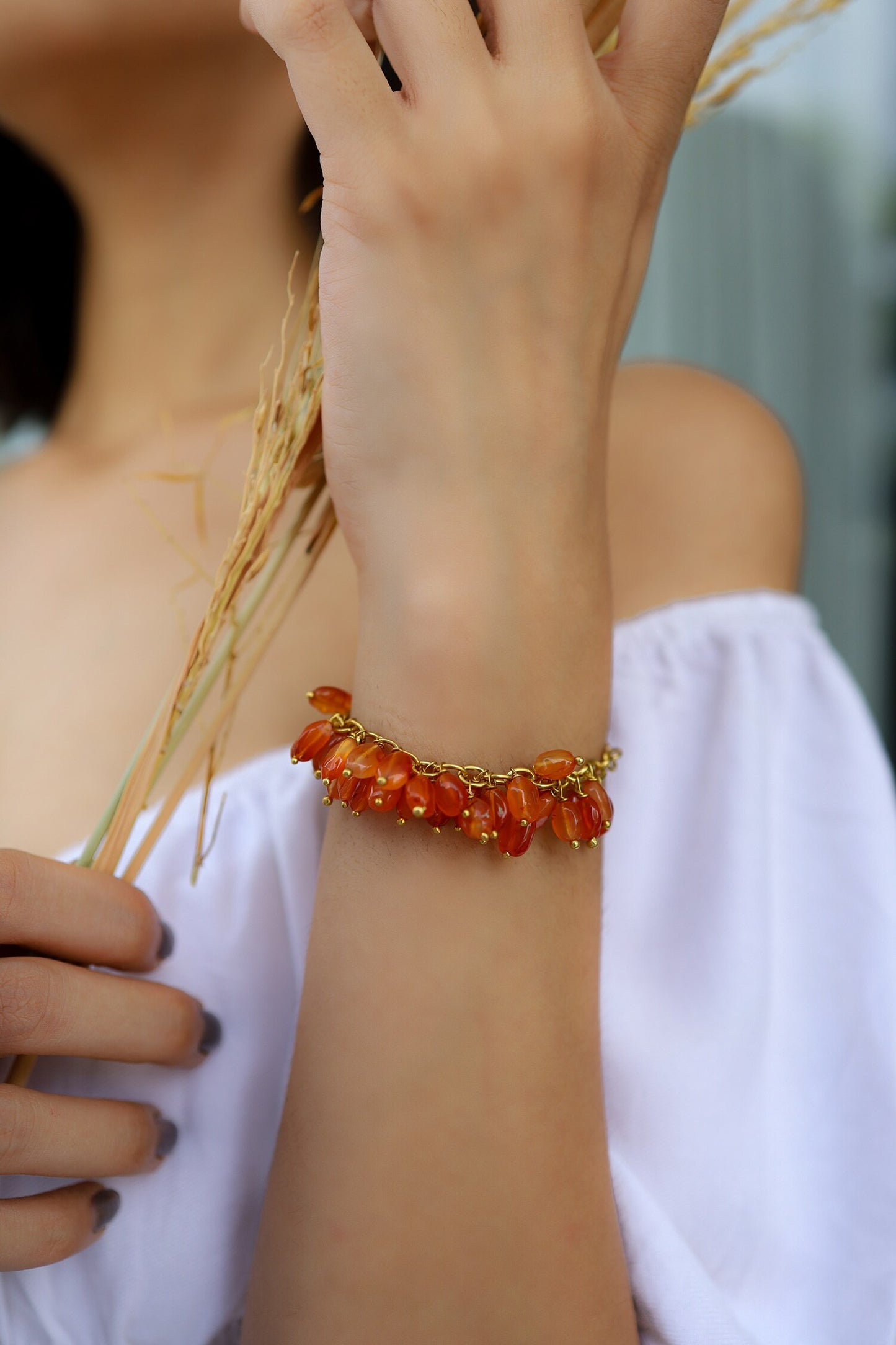 Sunny Cluster Stone Embellished Bracelet