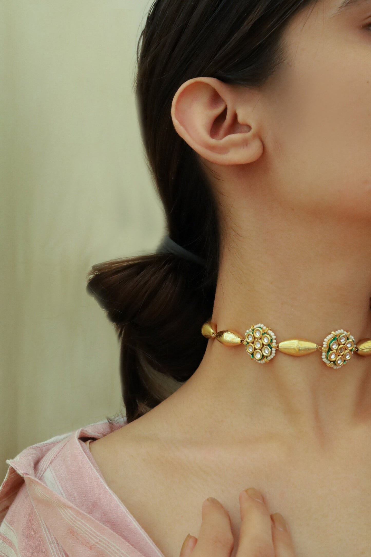 Floral Kundan Unit Choker