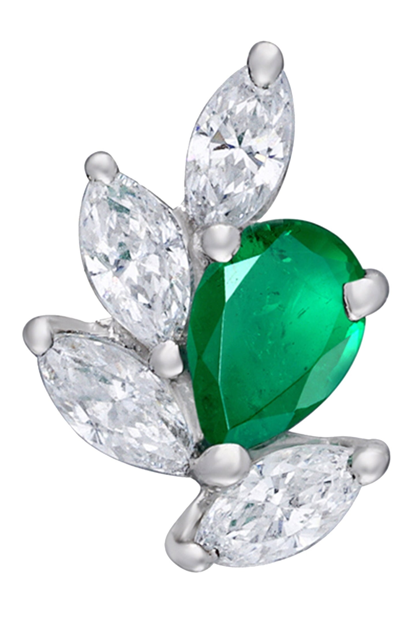 Emerald & Swarovski Zirconia Studs