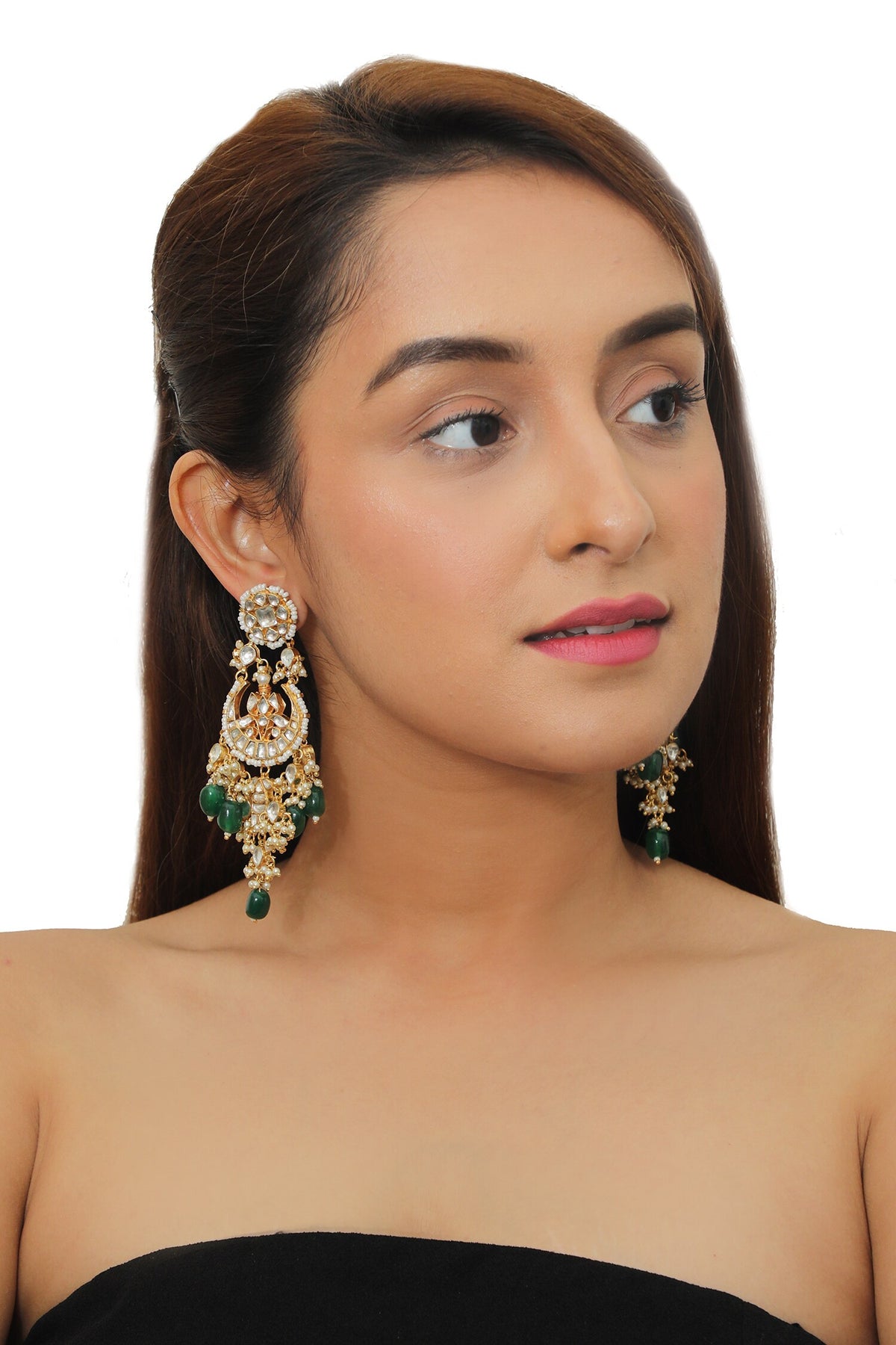 Jadtar Stone Embellished Necklace Set
