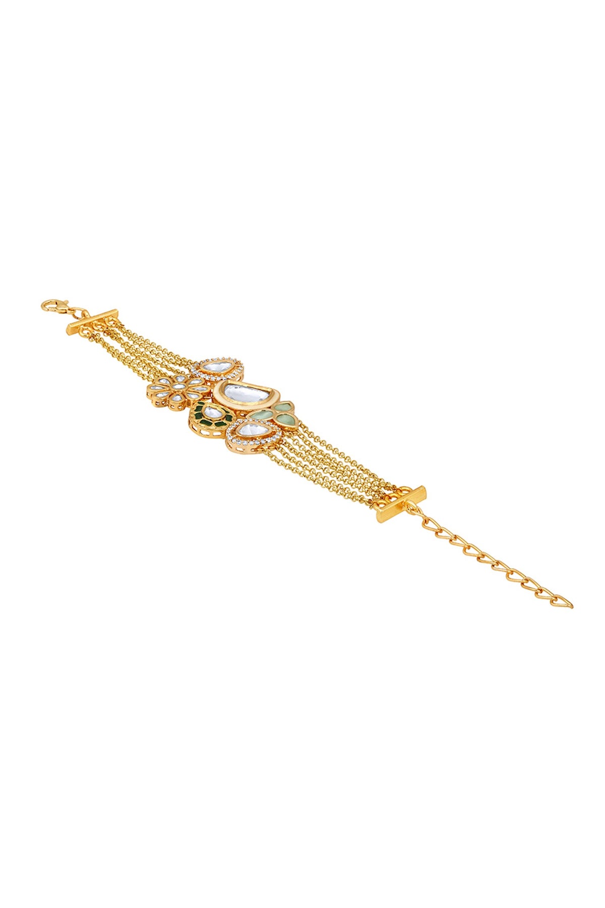 Floral Kundan Work Bracelet