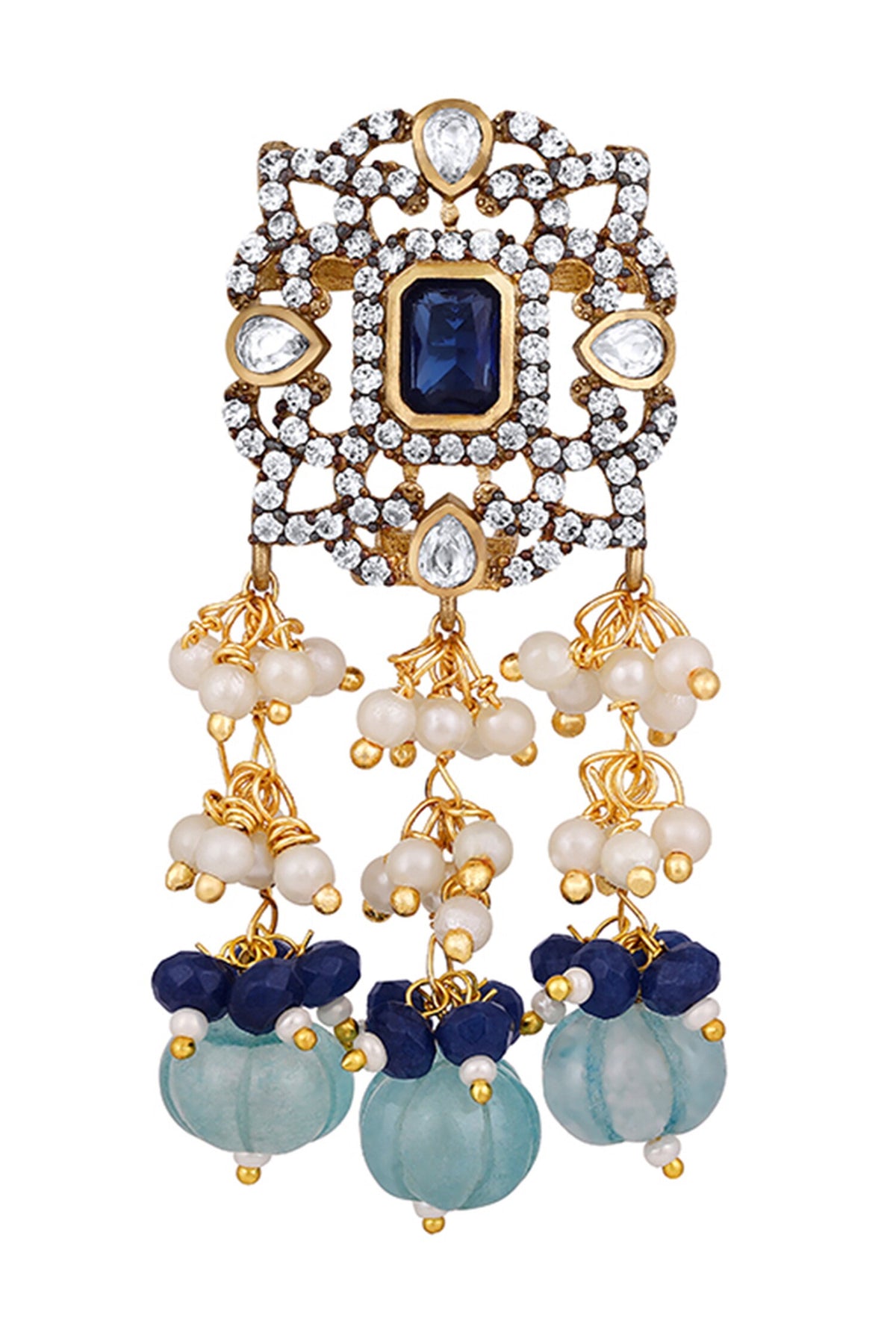 Polki & Agate Embellished Jewellery Set
