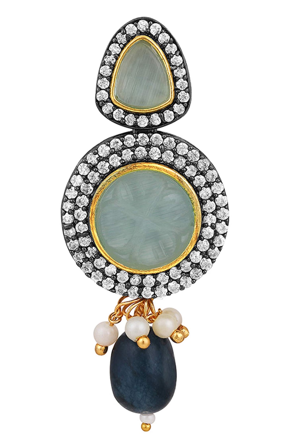 Floral Kundan & Polki Embellished Necklace Set
