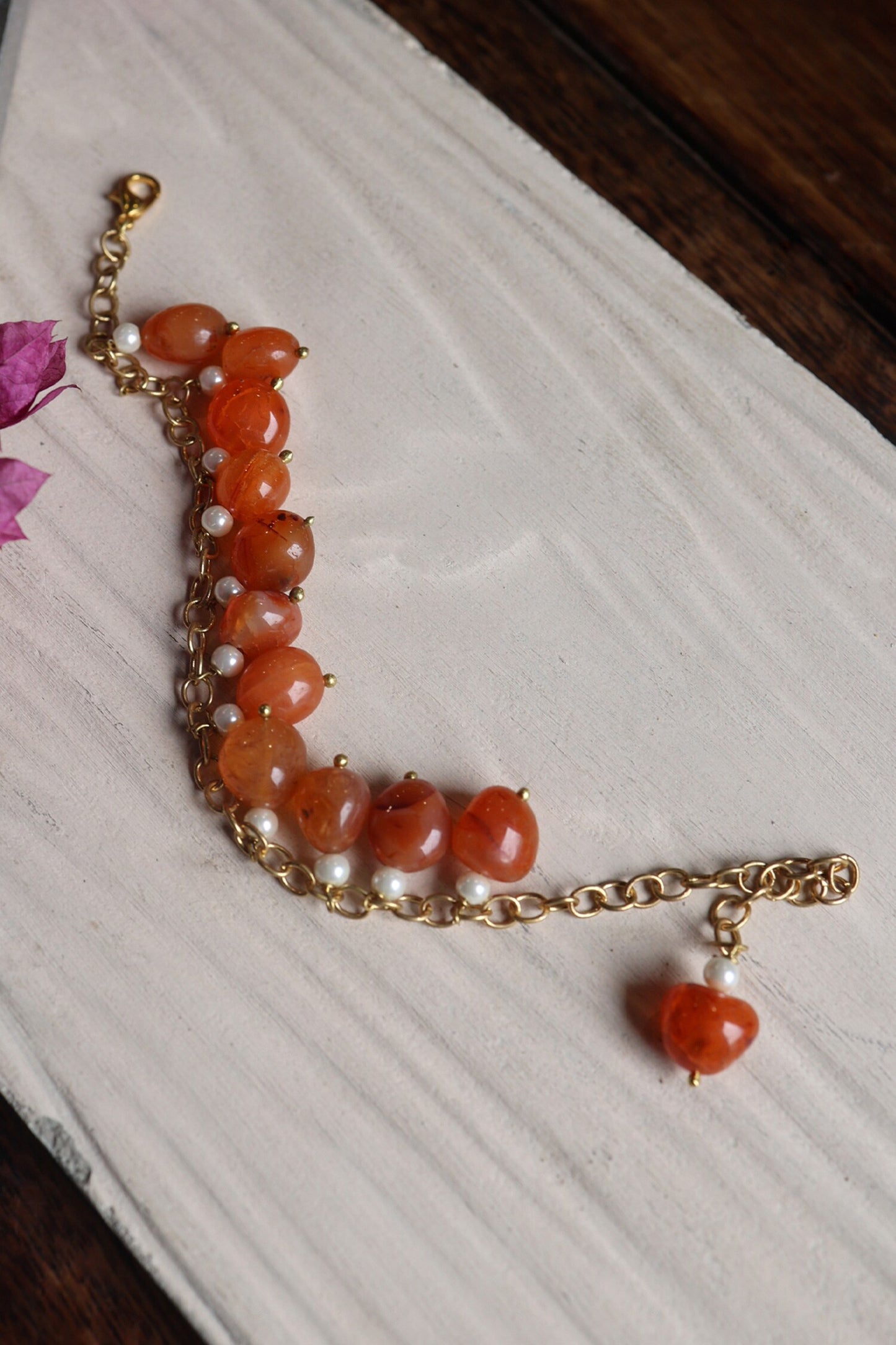 Natural Stone Drop Bracelet