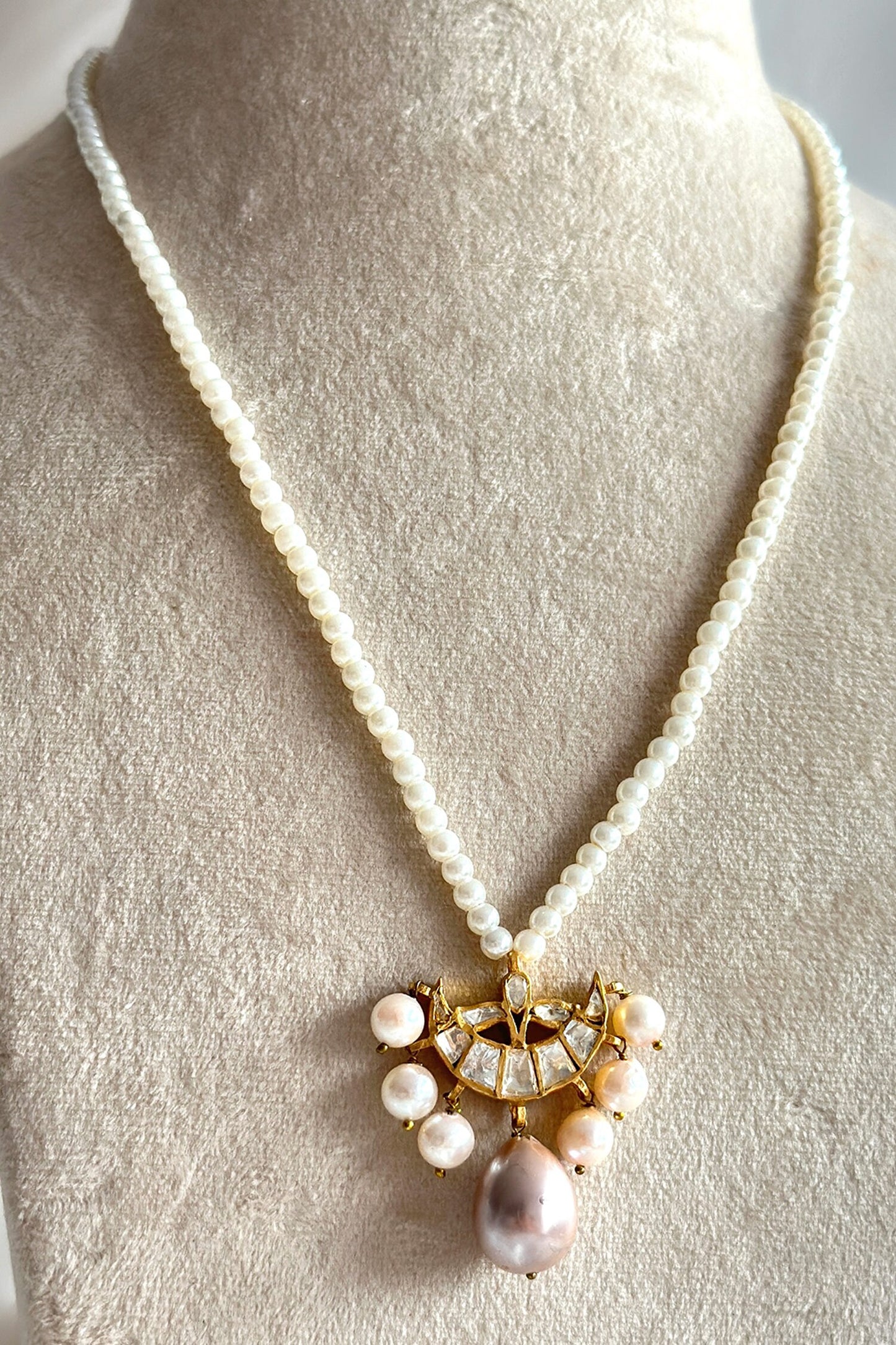 Chaand Crystal Polki Pendant Necklace
