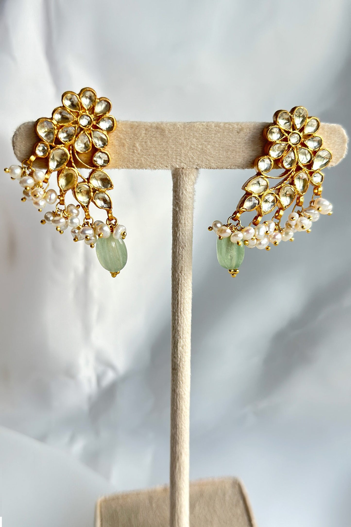 Flower Cutwork Dangler Earrings