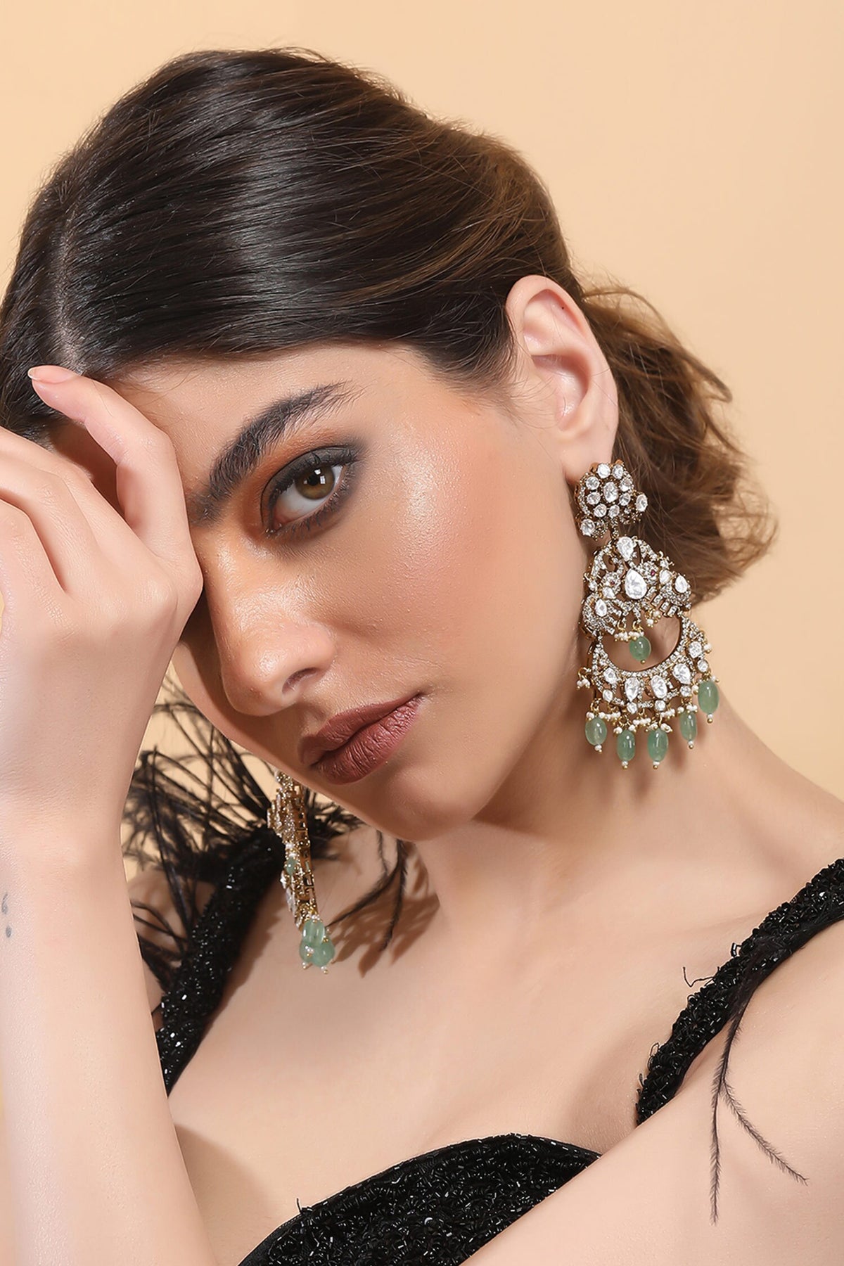 Kundan Embellished Chandbalis
