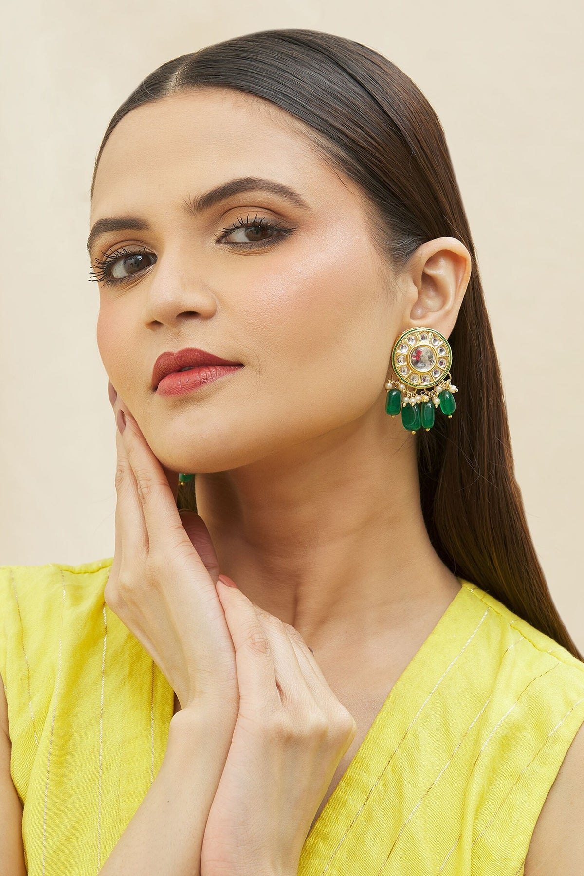 Bead Drop Circular Shape Earrings