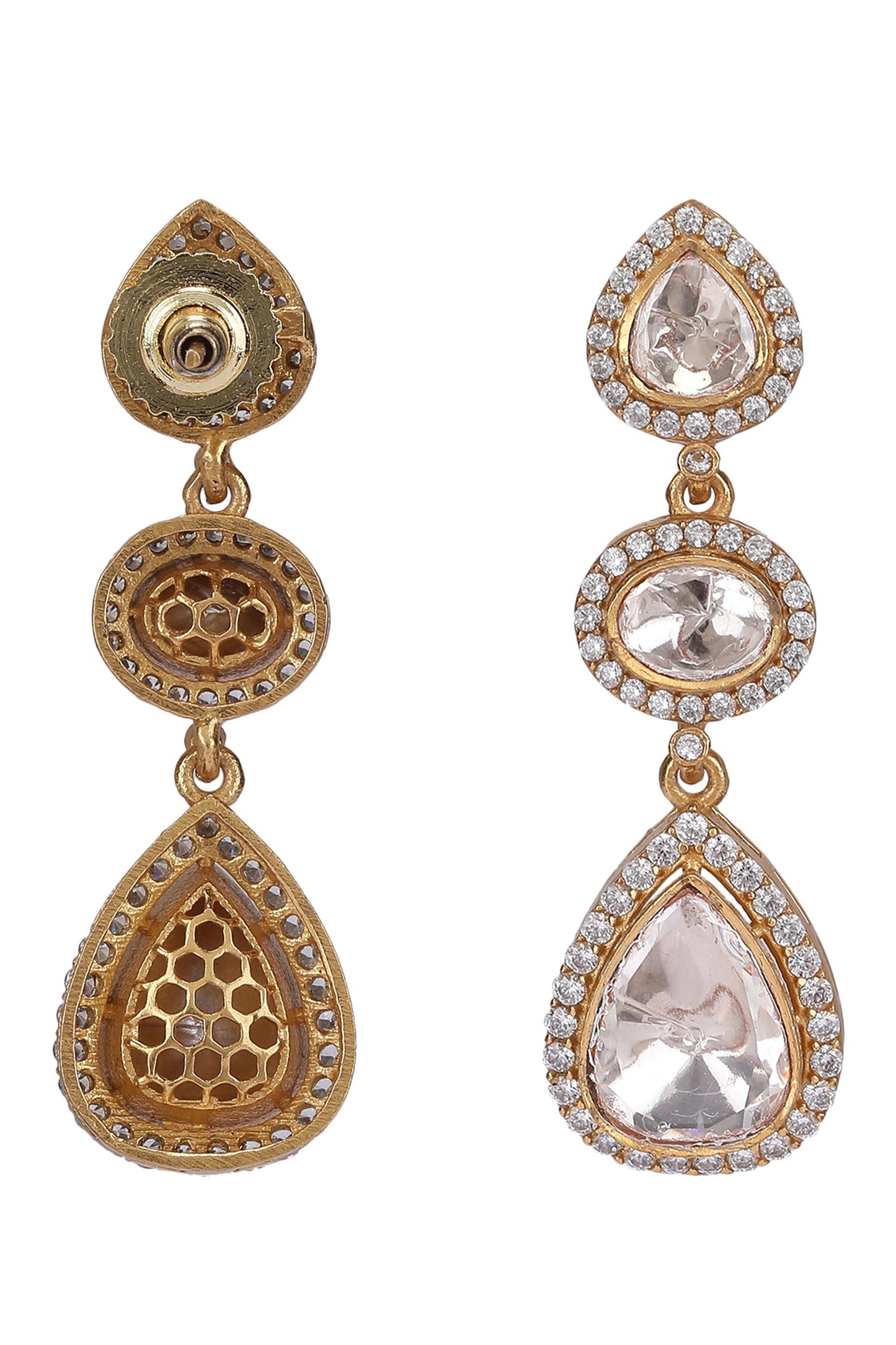 Zircon Stone Teardrop Earrings