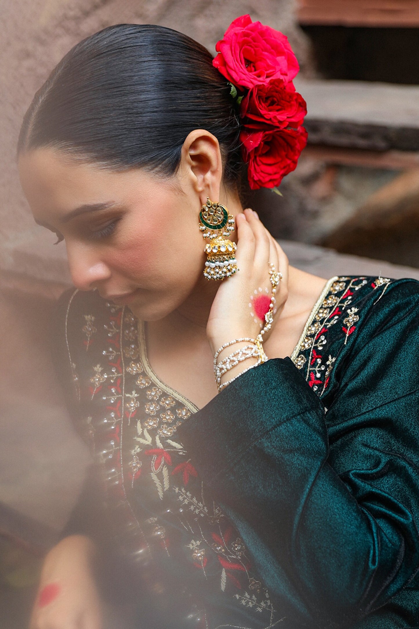 Jadau Embellished Jhumkas