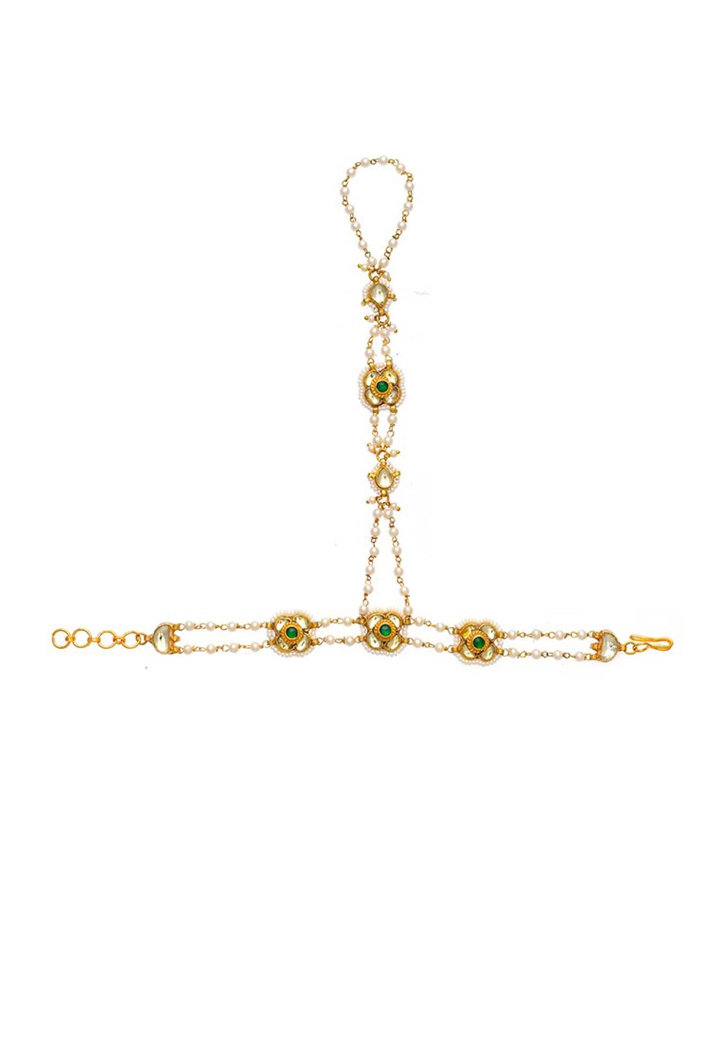 Jadau Embellished 2 Pcs Haathphool