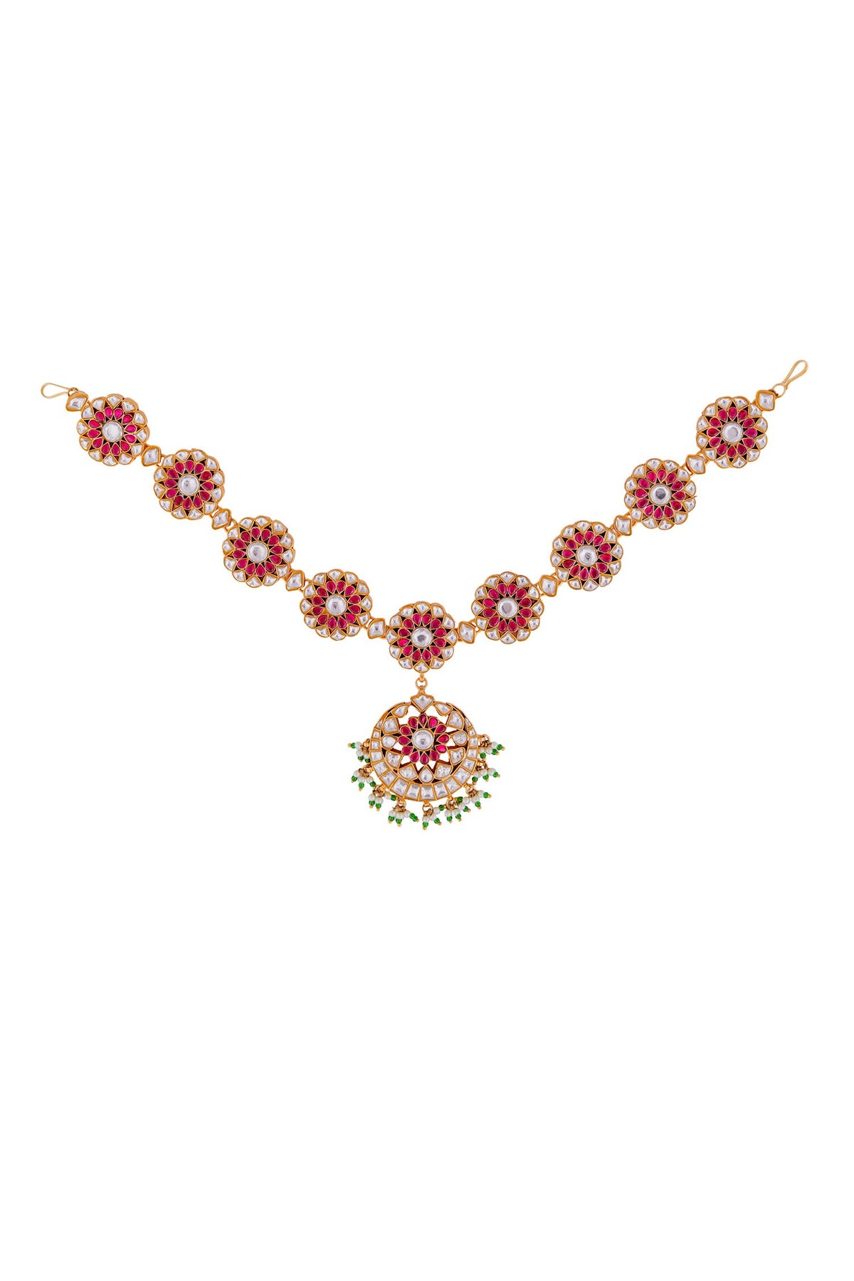 Stone Embellished Jadau Rajasthani Phool Mathapatti