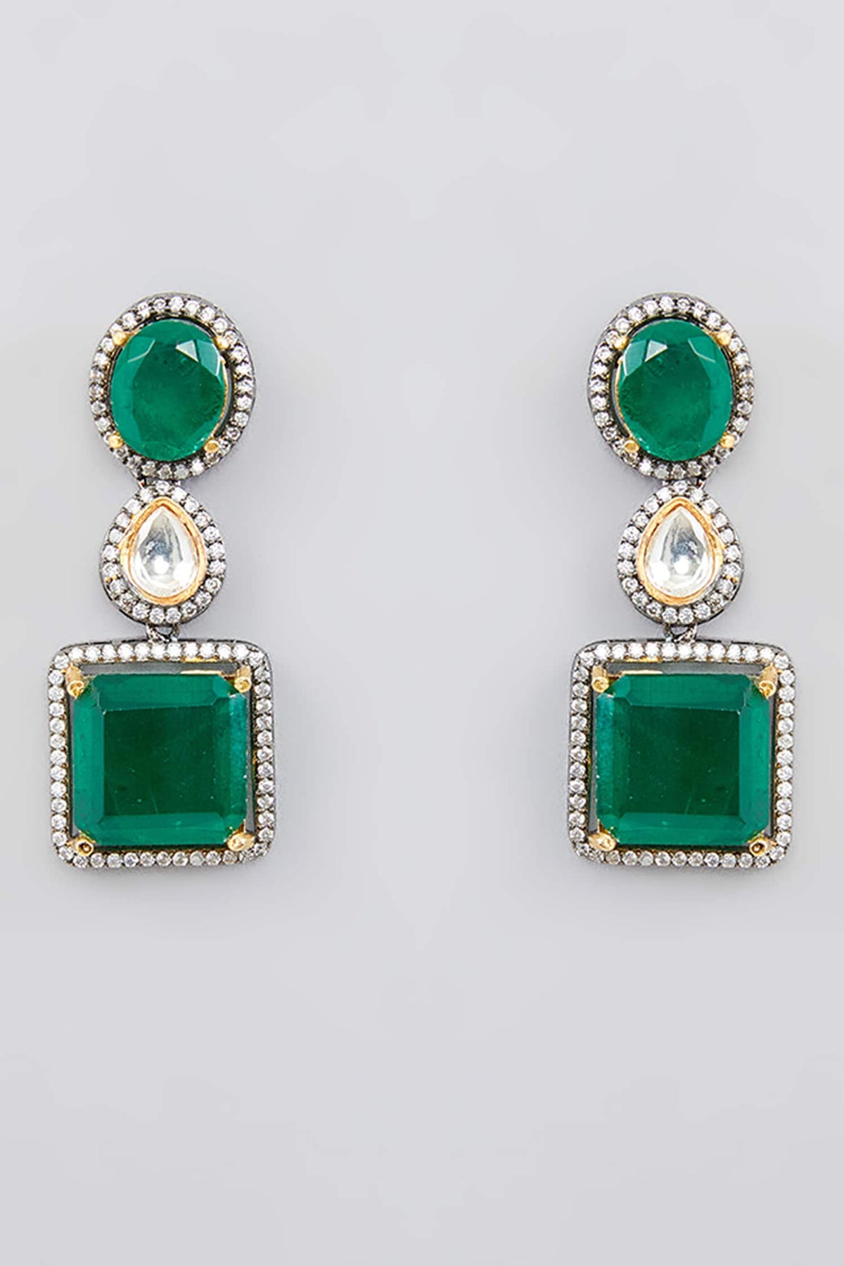 Layered Polki Embellished Necklace Set