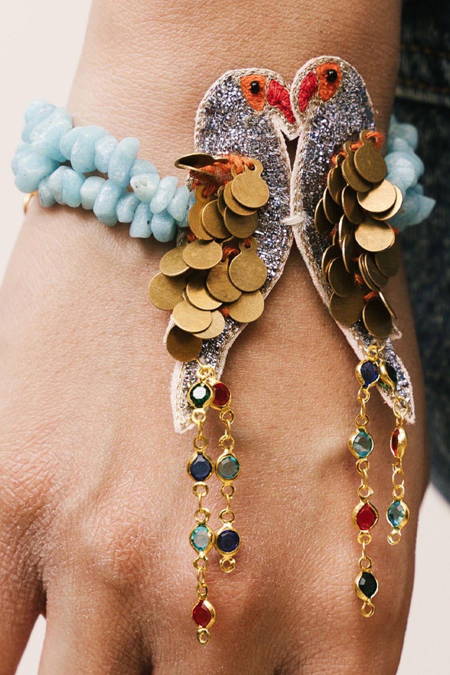Mithoo Peeta Dabka Bracelet