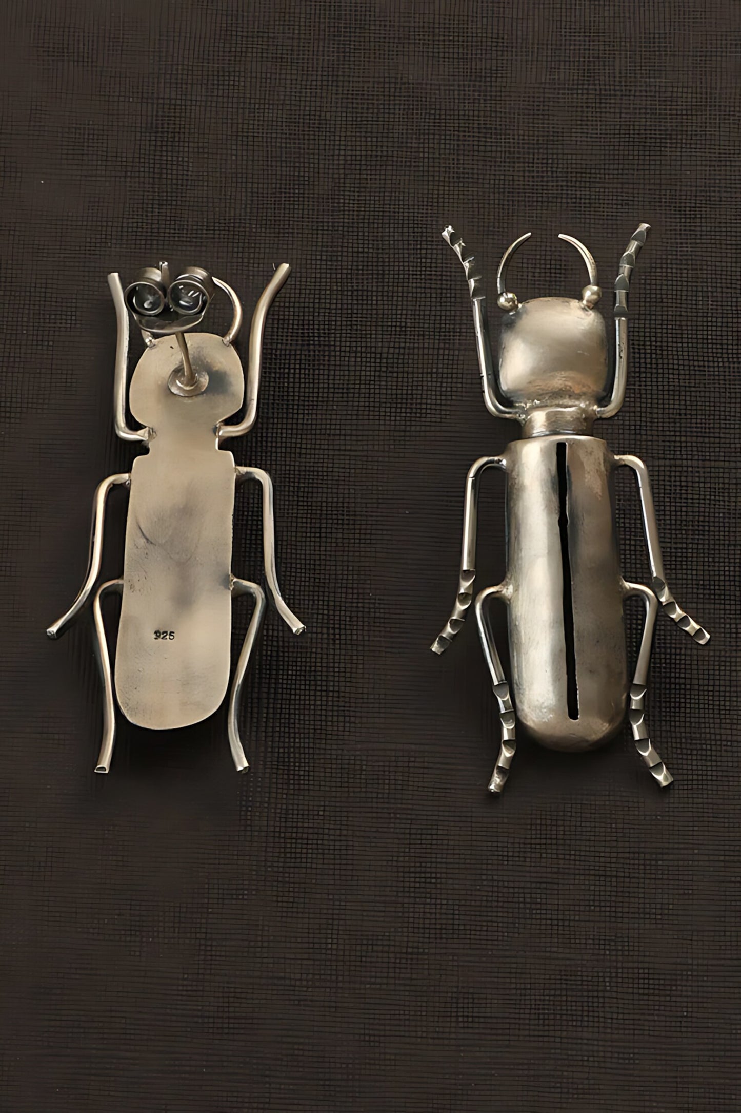 Bug Carved Long Earrings
