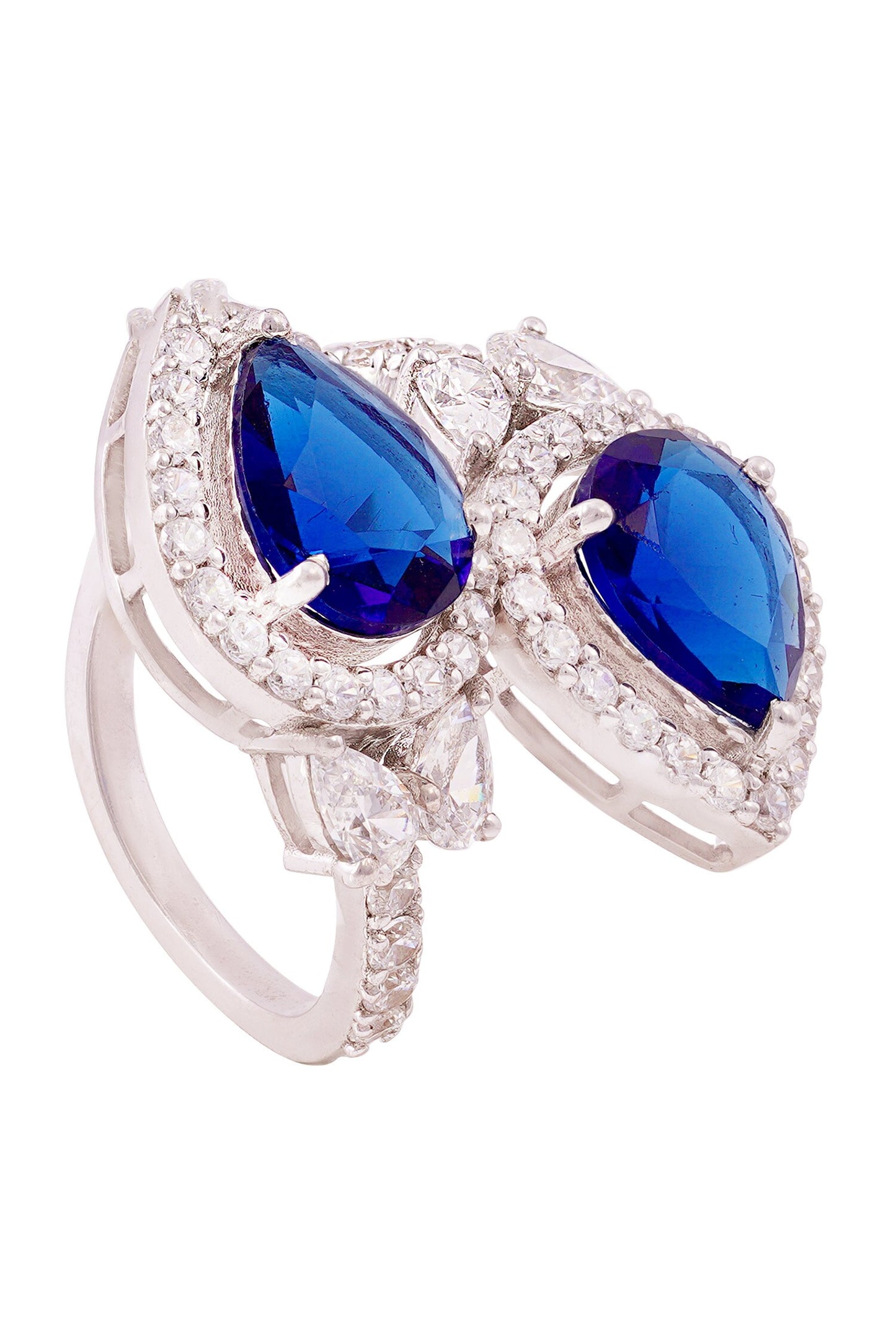 Tear Drop Stone Embellished Ring