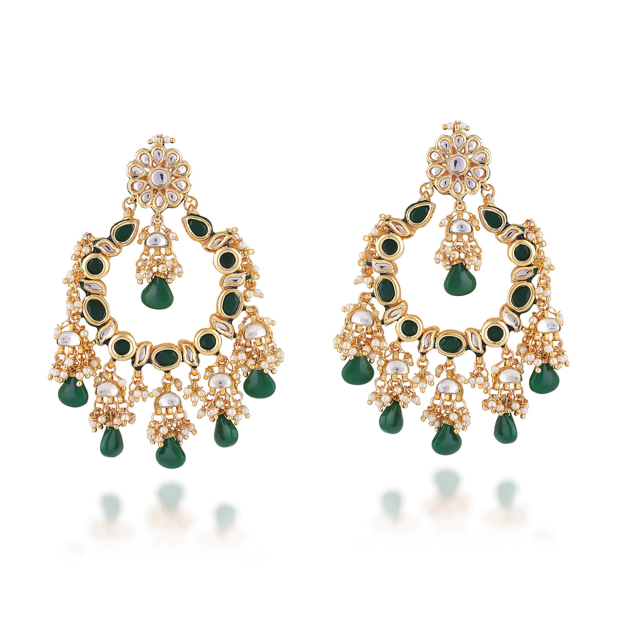 Semi Precious Stone Embellished Chandbalis