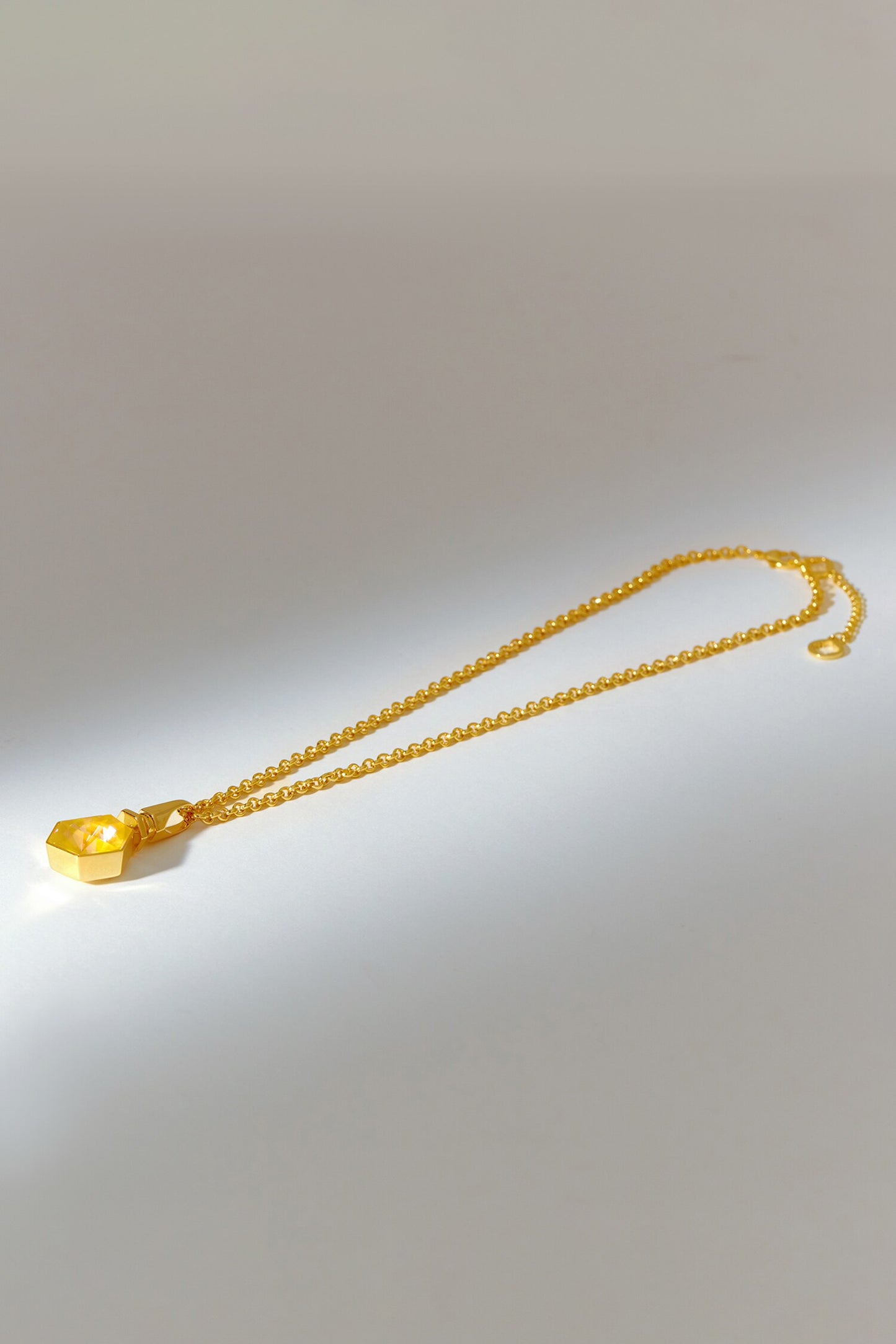 Hexa Crystal Embellished Pendant Necklace