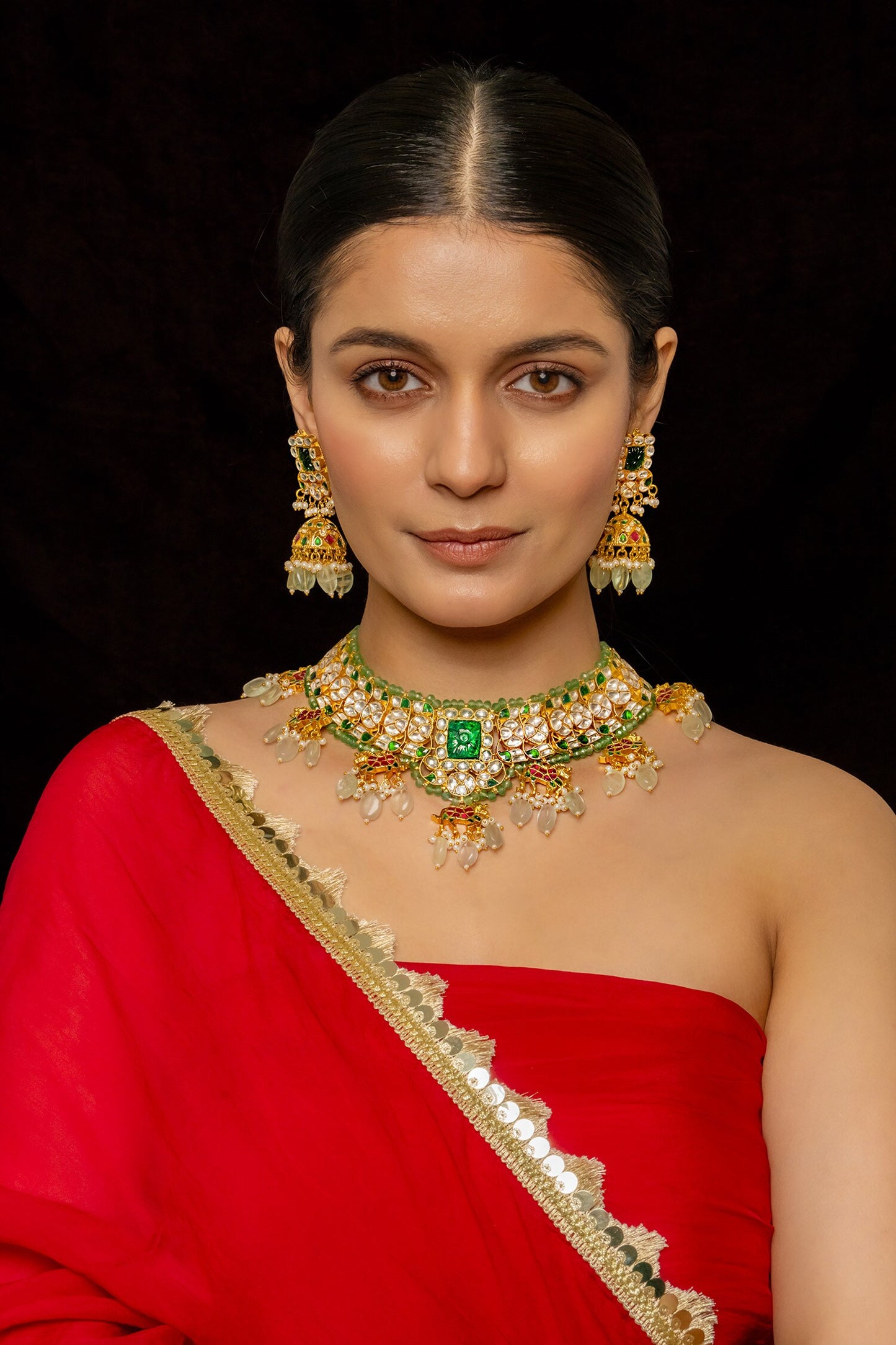 Kundan Embellished Necklace Set