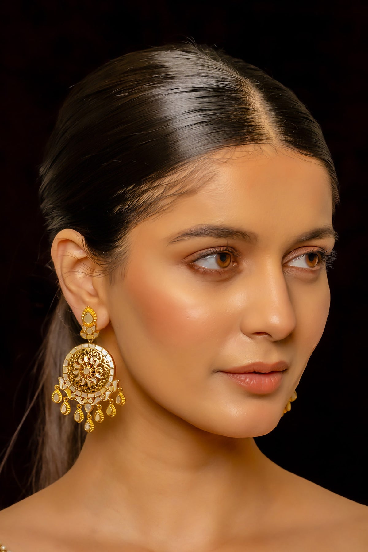 Suryaphool Studded Chandbalis