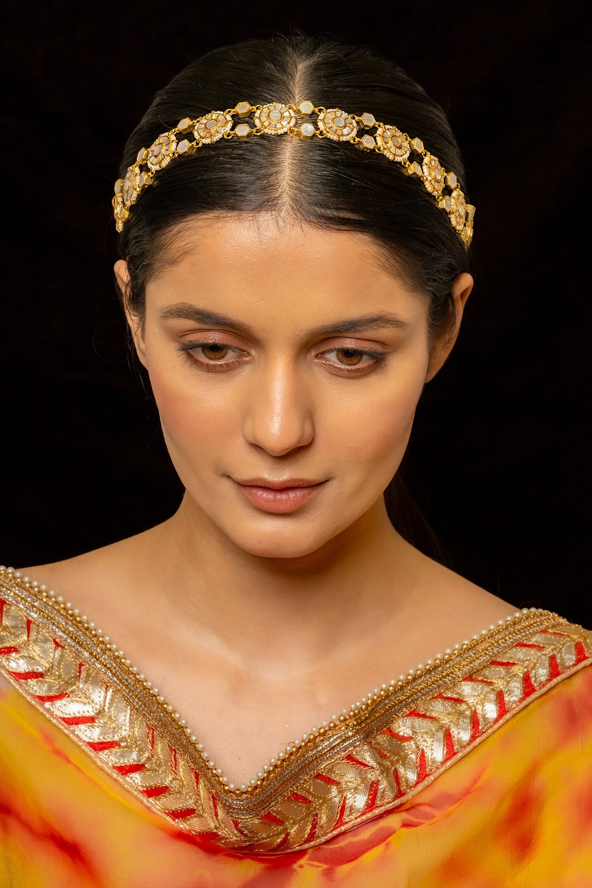Bloom Embellished Mathapatti