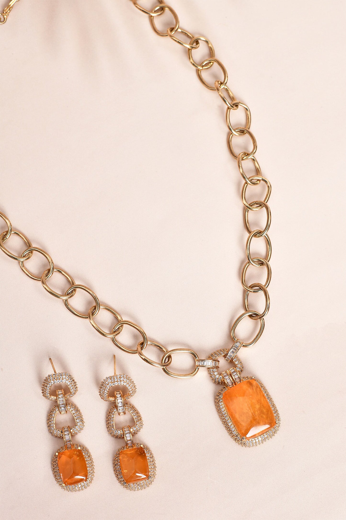 Embellished Pendant Necklace Set