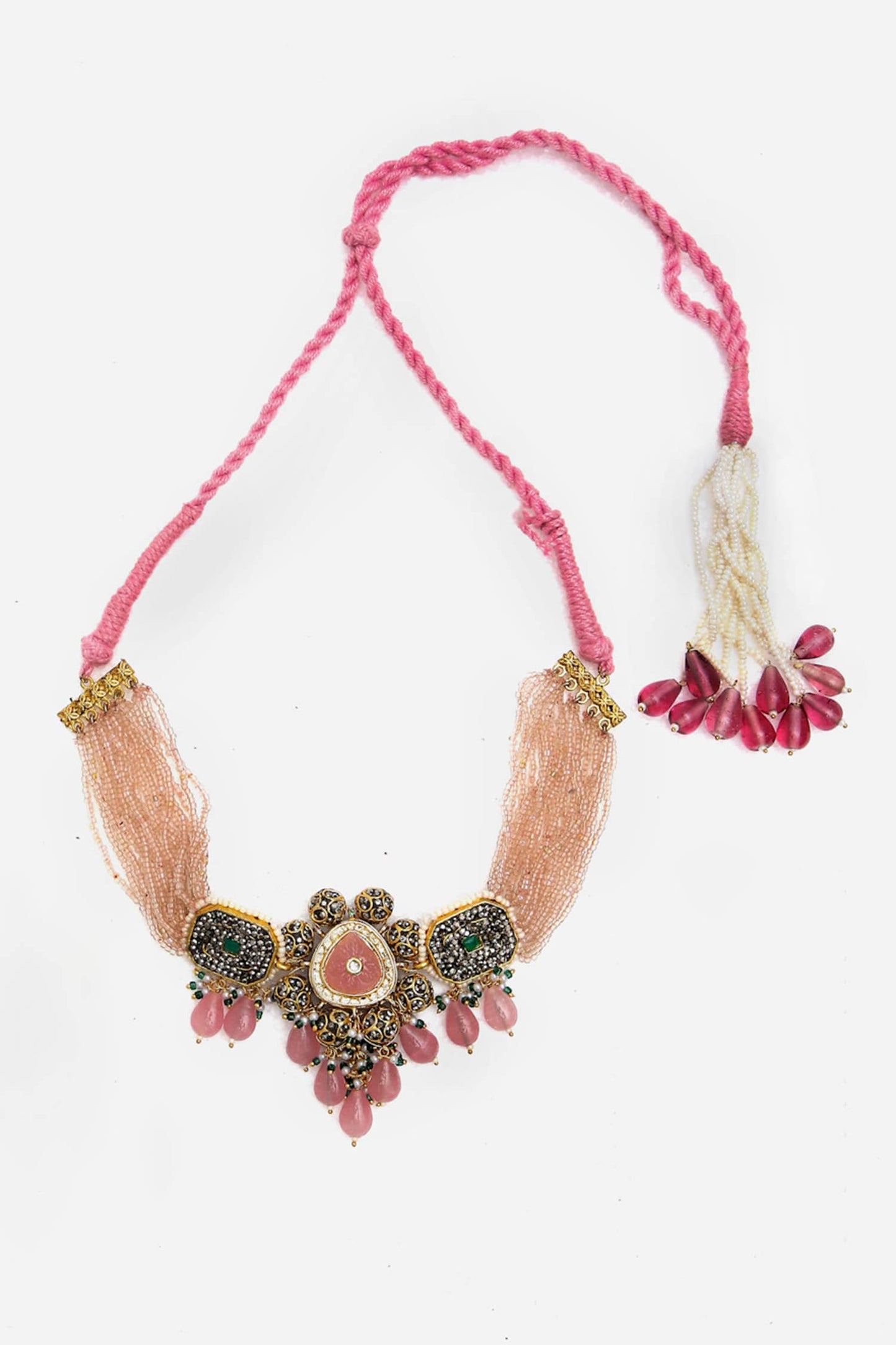 Stone Drop Embellished Necklace