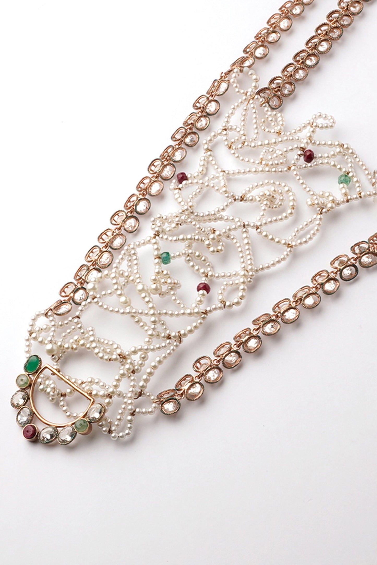 Auric Nexus Embellished Layered Necklace