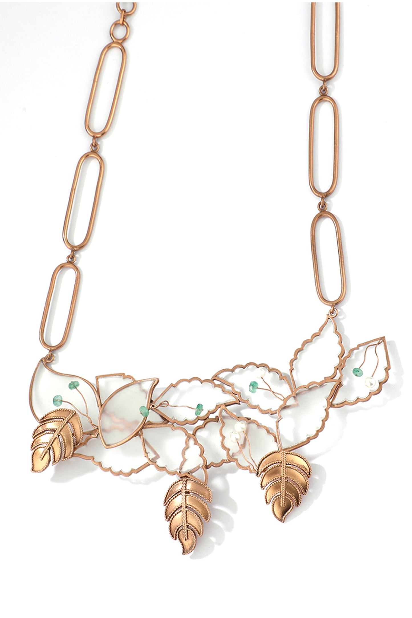Lush Foliage Embellished Necklace