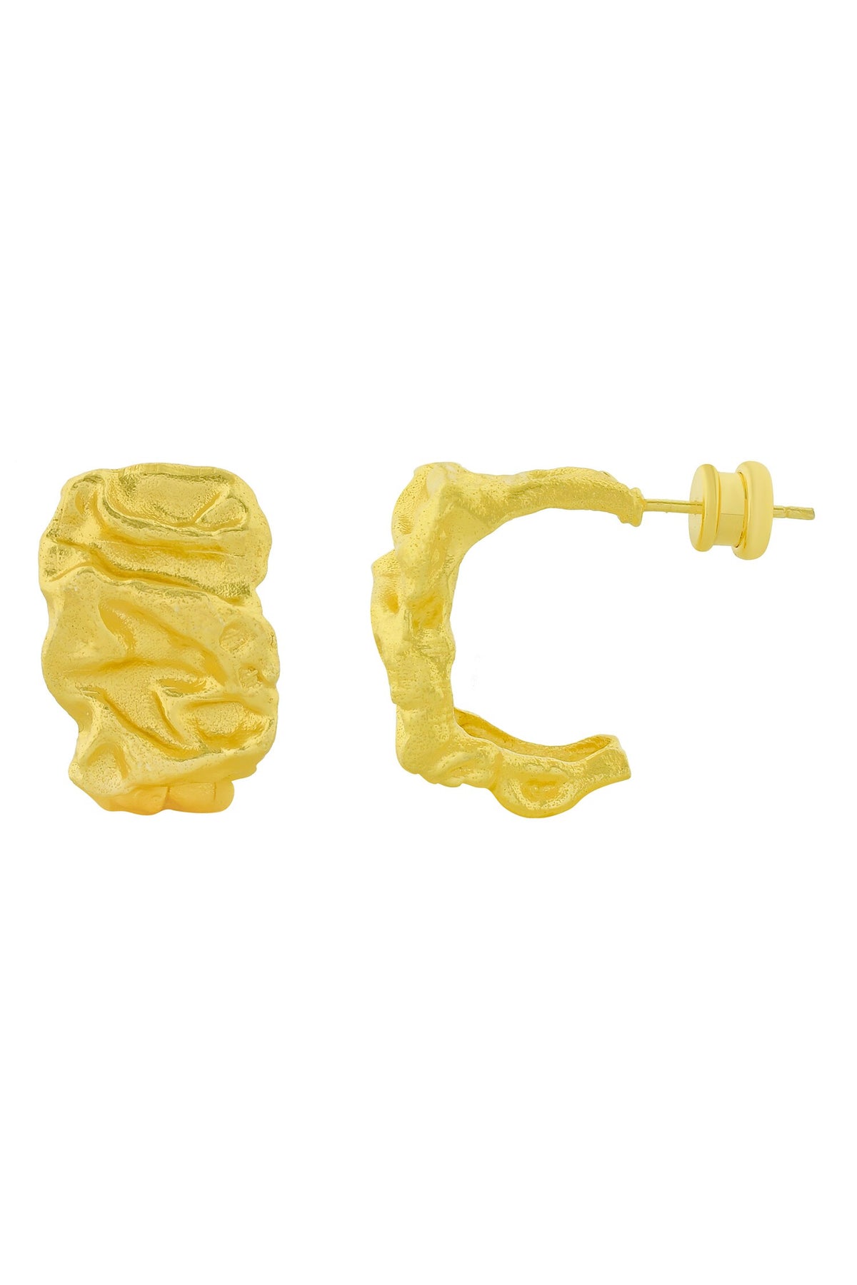 Chunky Crumpled Molten Hoops