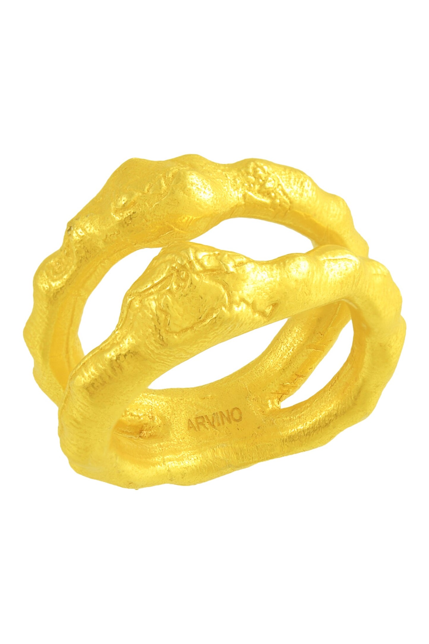 Recycled Bronze Molten Dual Band Ring