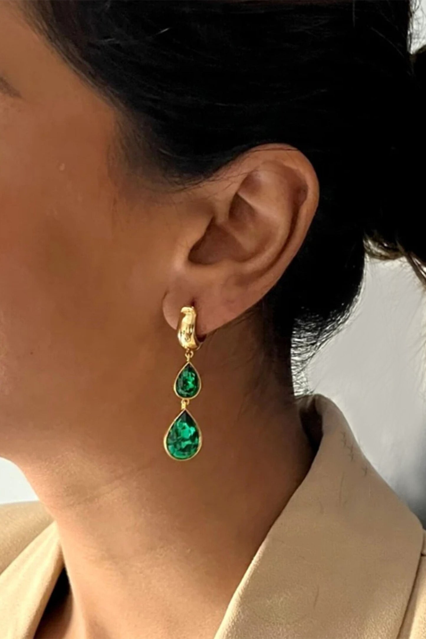 Forever Yours Tear Drop Carved Earrings