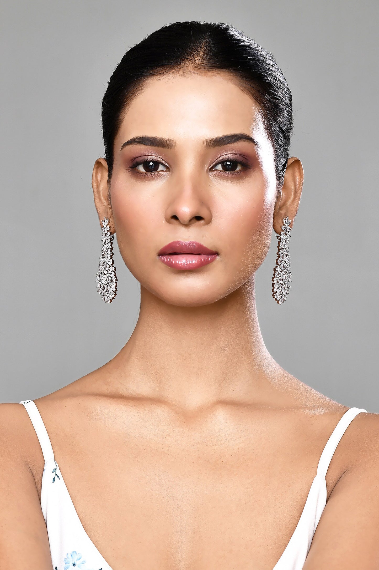 Stones Embellished Dangler Earrings