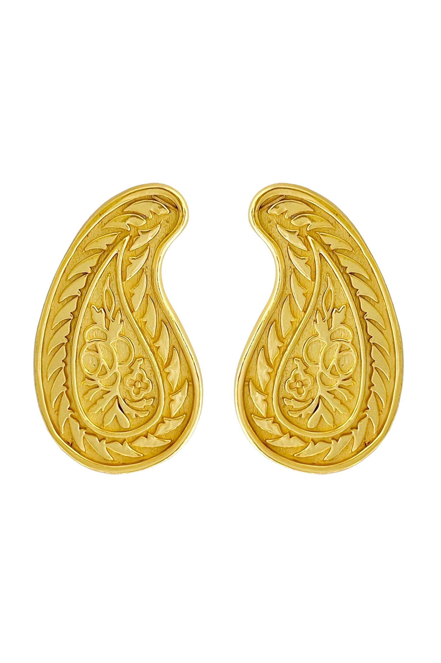 Gilded Paisley Studs