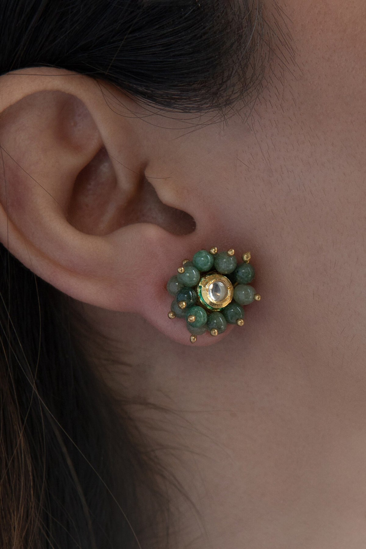 Onyx Cluster Stud Earrings