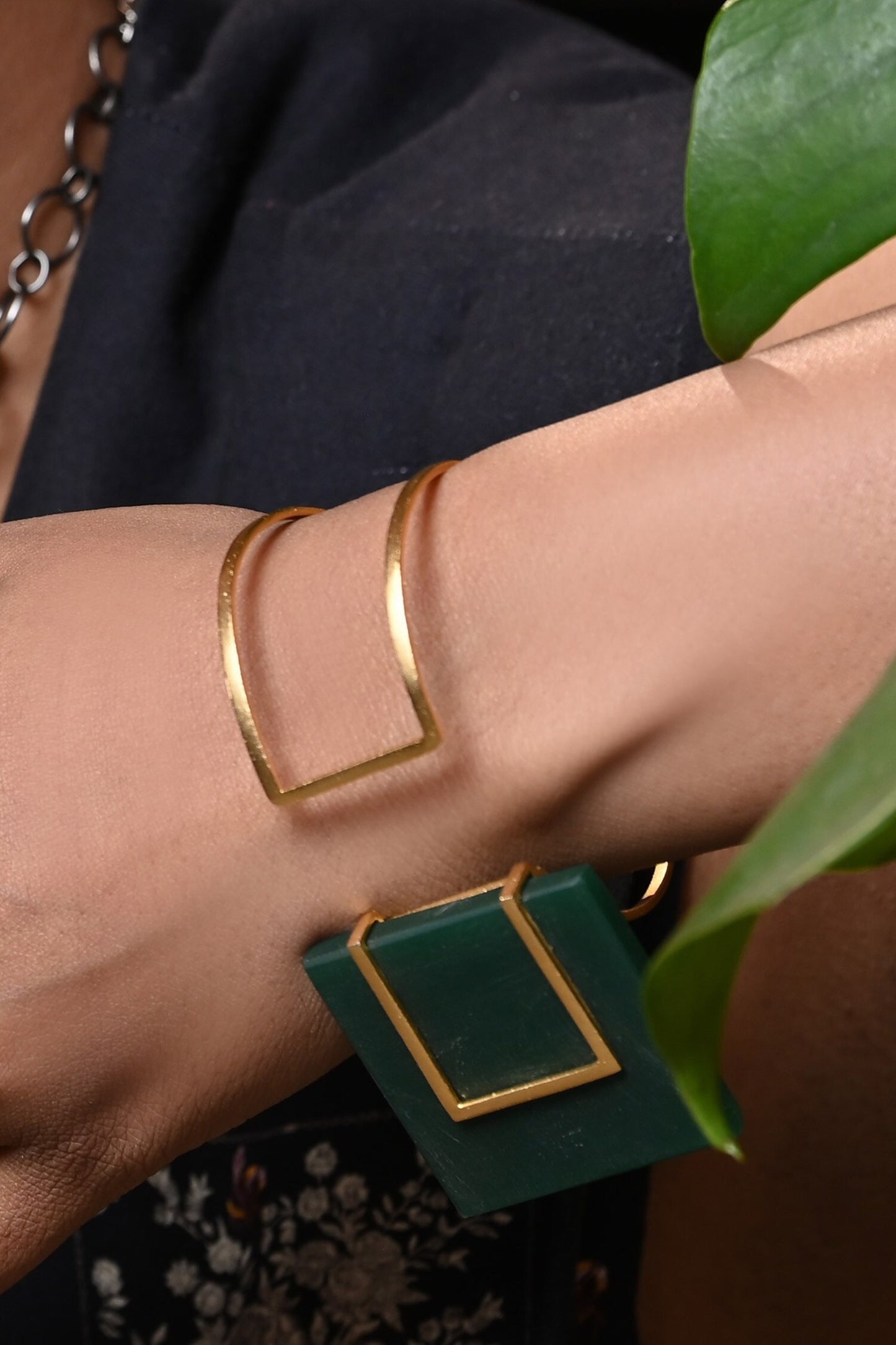 Verdant Verve Quad Onyx Bracelet