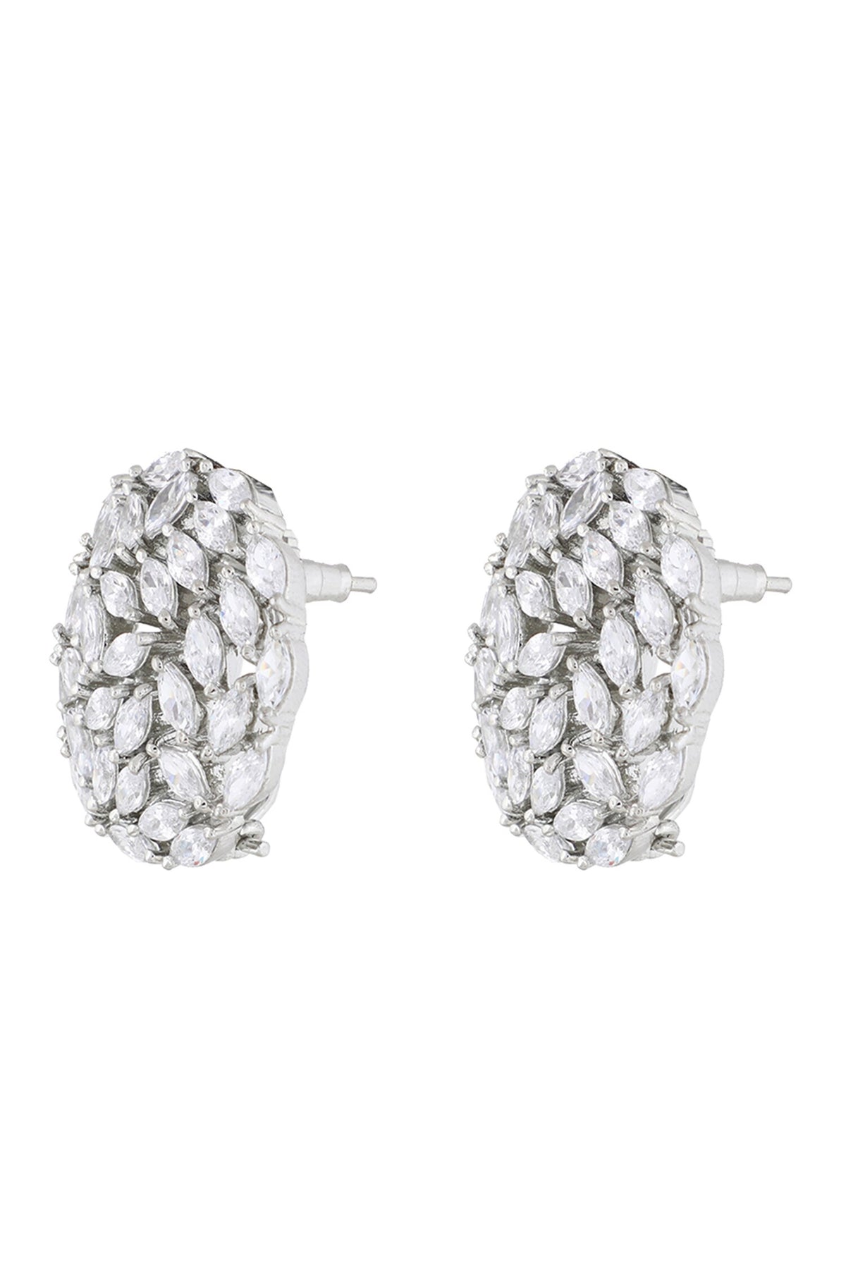 Marquis Assembled Round Diamond Studs